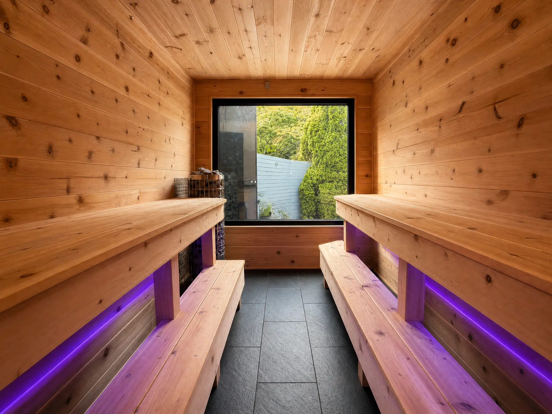 Architectural lighting — sauna detail
